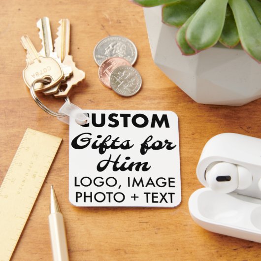 Vierkante Aluminium Sleutelhanger Custom Gifts voo (Bureau)