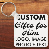 Vierkante Aluminium Sleutelhanger Custom Gifts voo (Voorkant)