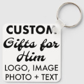 Vierkante Aluminium Sleutelhanger Custom Gifts voo (Achterkant)