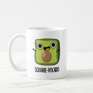 Vierkante-avocado Grappige Kubus Avocado Woordspel Koffiemok