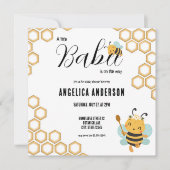 Vierkante Babee op de weg Baby shower Kaart (Voorkant)