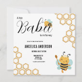 Vierkante Babee op de weg Baby shower Kaart (Voorkant)