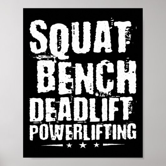 Vierkante bank met deadlift poster (Voorkant)