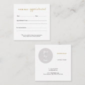 Vierkante Benoeming & Aanbevelingskaart Afsprakenkaartje (Voorkant / Achterkant)