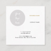 Vierkante Benoeming & Aanbevelingskaart Afsprakenkaartje (Achterkant)