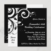 Vierkante Black+White omgekeerde wervelpartij uitn Kaart (Voorkant / Achterkant)