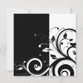 Vierkante Black+White omgekeerde wervelpartij uitn Kaart (Achterkant)