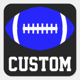 Vierkante Blauw Football Sticker Team Party Banket