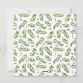 Vierkante blauwe bessen Fotocollage Vrolijk Kerstf Feestdagenkaart (Achterkant)