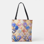 Vierkante bloem 005 tote bag (Achterkant)