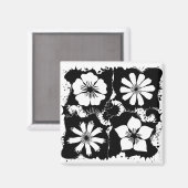 vierkante bloemen magneet (Voorkant / Achterkant)