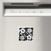 vierkante bloemen magneet (Insitu (Vaatwasser))