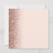 Vierkante Blush Roze Rose Gold Save the Date Aankondiging (Achterkant)