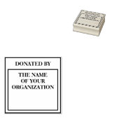 Vierkante boek donatie stempel (Gestempeld)