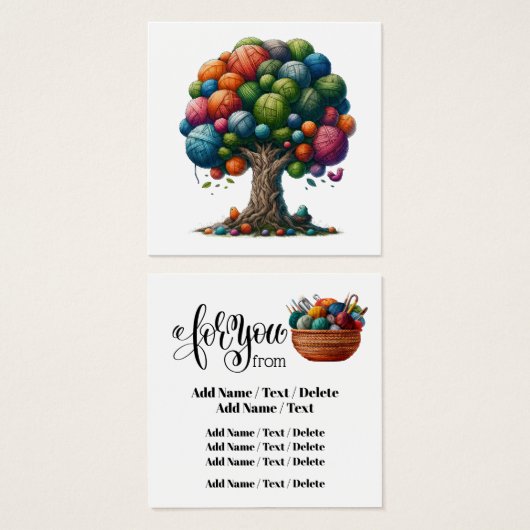 Vierkante breibedrijf of behuizing Kaart (Voorkant /achterkant)