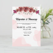 Vierkante bruiloftbruidskaart ontwerp kaart (Staand voorkant)