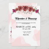 Vierkante bruiloftbruidskaart ontwerp kaart (Voorkant / Achterkant)