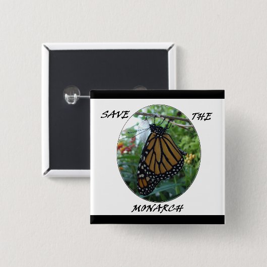 Vierkante Button 2 inch, monoarch stijl #1 (Voorkant /achterkant)