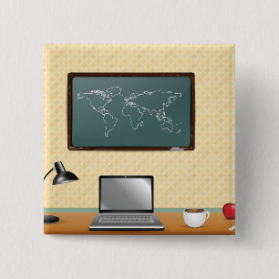  VIERKANTE BUTTON 5,1 CM