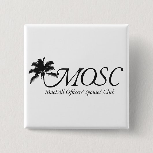 Vierkante Button met Logo (Voorkant)