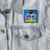 Vierkante Button met Schnauzer (In situ)