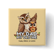 Vierkante Button: Mijn vader Mijn oude ik (melk)