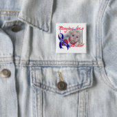 Vierkante    buttonsize: 2 inch button 5,1 cm (In situ)