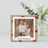 Vierkante cacao kerst Kaart (Staand voorkant)