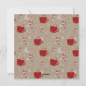 Vierkante cacao kerst Kaart (Achterkant)