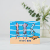 Vierkante Cartoons Briefkaart (Staand voorkant)