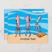 Vierkante Cartoons Briefkaart (Voorkant / Achterkant)