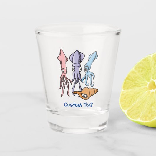 Vierkante Cartoons Shot Glas (Voorkant)