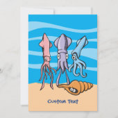 Vierkante Cartoons uitnodiging (Voorkant)