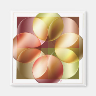 Vierkante cirkels magneet