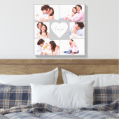 Vierkante collage aangepaste foto canvas afdruk (Insitu (Slaapkamer))