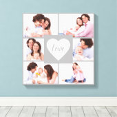 Vierkante collage aangepaste foto canvas afdruk (Insitu (Houten vloer))