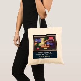 Vierkante collage [Inspirerend quote] : Tote Bag