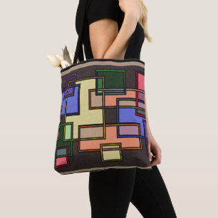 Vierkante collage: tote bag
