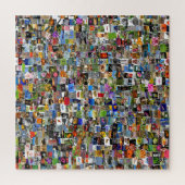 Vierkante collage van foto's en afbeeldingen, legpuzzel (Verticaal)