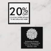 vierkante coupon (Voorkant / Achterkant)