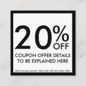 vierkante coupon (Voorkant)