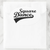 Vierkante dans ovale sticker (Tas)