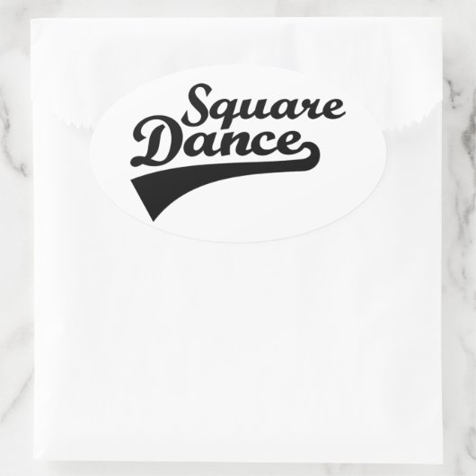 Vierkante dans ovale sticker (Tas)