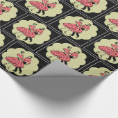 Vierkante dansers Country Dancers Dragen Red Check Cadeaupapier (Hoek)