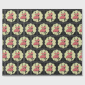 Vierkante dansers Country Dancers Dragen Red Check Cadeaupapier (Vlak)