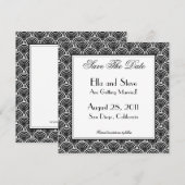 Vierkante Deco Stijl Save The Date (Voorkant / Achterkant)