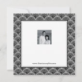 Vierkante Deco Stijl Save The Date (Achterkant)