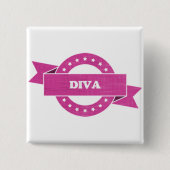 Vierkante DIVA-toets. te koop. Vierkante Button 5,1 Cm (Voorkant)