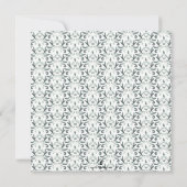 Vierkante Doop Uitnodigingen Sage Green Crest (Achterkant)