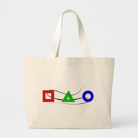 vierkante driehoekcirkel grote tote bag (Voorkant)